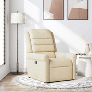 Fauteuil verstelbaar stof crèmekleurig