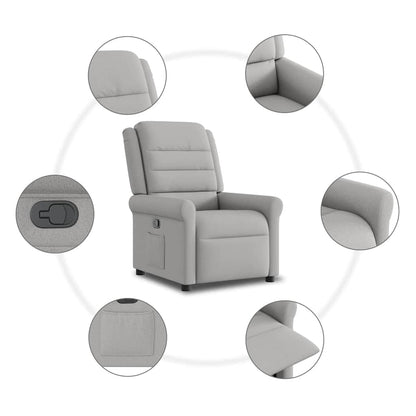 Fauteuil verstelbaar stof wolk grijs