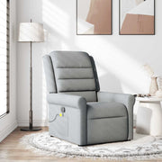Massagestoel verstelbaar stof lichtgrijs 73x91.5x102.5 cm
