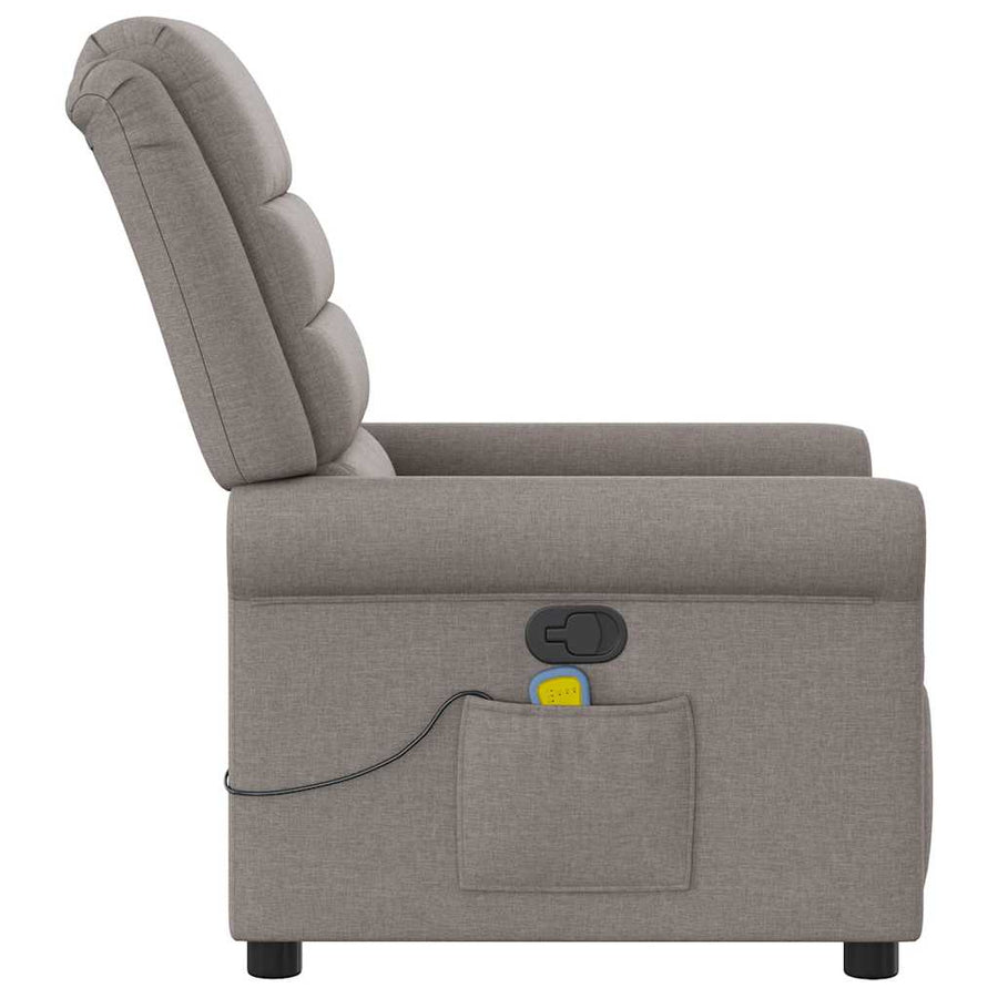 Massagestoel verstelbaar stof taupe