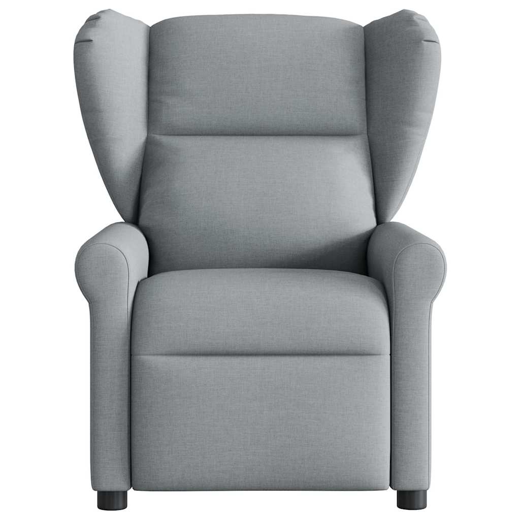 Fauteuil verstelbaar stof lichtgrijs