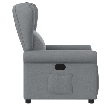 Fauteuil verstelbaar stof lichtgrijs