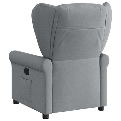 Fauteuil verstelbaar stof lichtgrijs
