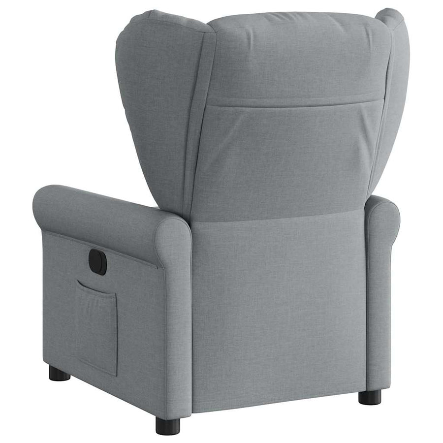 Fauteuil verstelbaar stof lichtgrijs