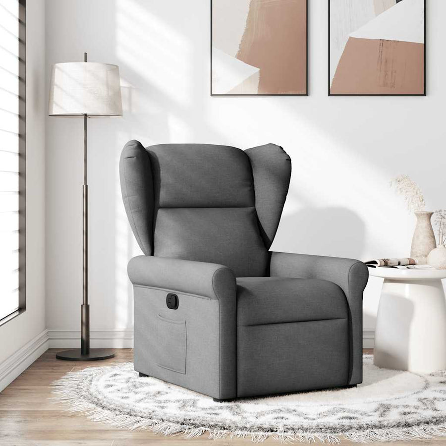 Fauteuil verstelbaar stof donkergrijs