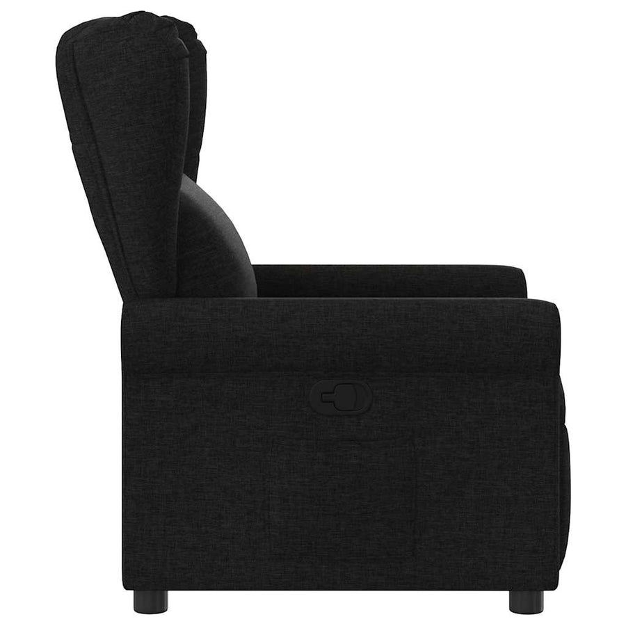 Fauteuil verstelbaar stof zwart