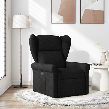 Fauteuil verstelbaar stof zwart