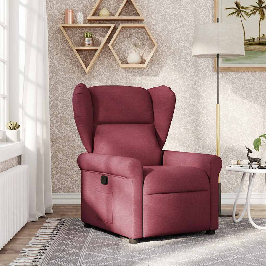 Fauteuil Verstelbaar Stof Wijnrood 1 Nee