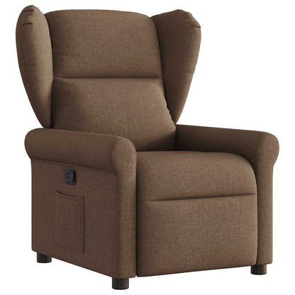 Fauteuil verstelbaar stof bruin