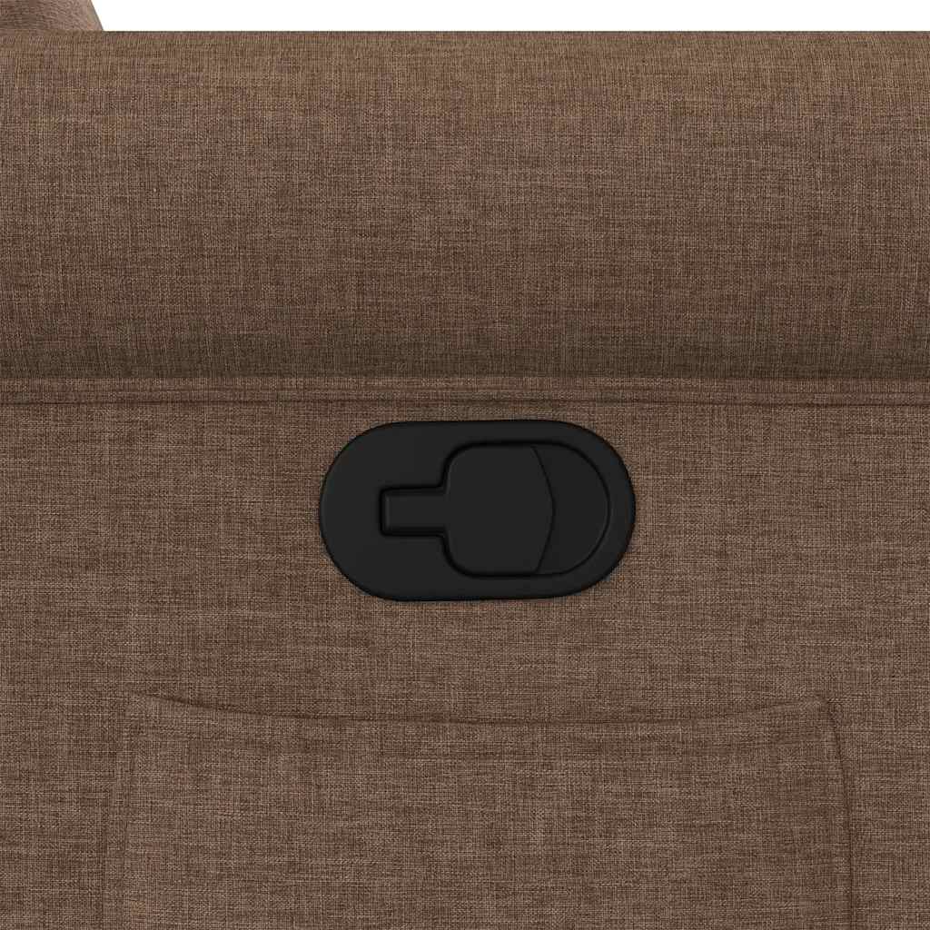 Fauteuil verstelbaar stof bruin