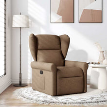 Fauteuil verstelbaar stof bruin