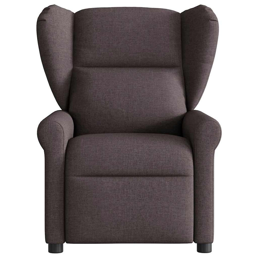 Fauteuil verstelbaar stof donkerbruin