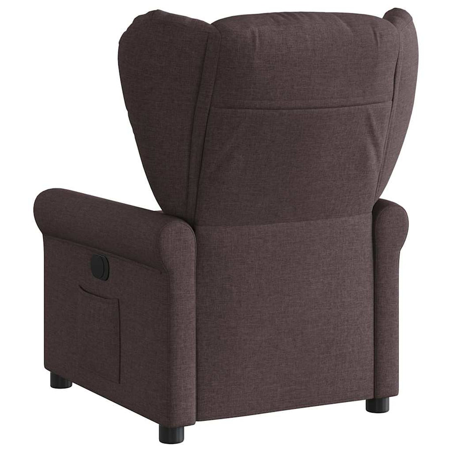 Fauteuil verstelbaar stof donkerbruin