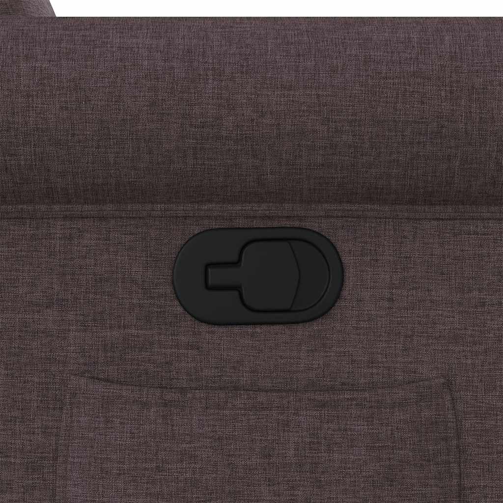 Fauteuil verstelbaar stof donkerbruin