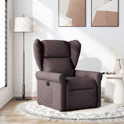 Fauteuil verstelbaar stof donkerbruin 72,5x87x100,5 cm