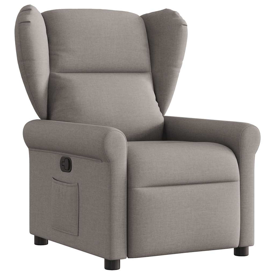 Fauteuil verstelbaar stof taupe