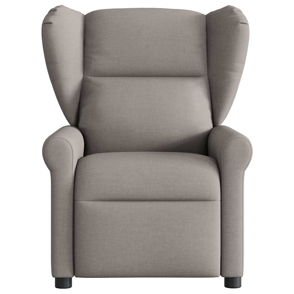 Fauteuil verstelbaar stof taupe