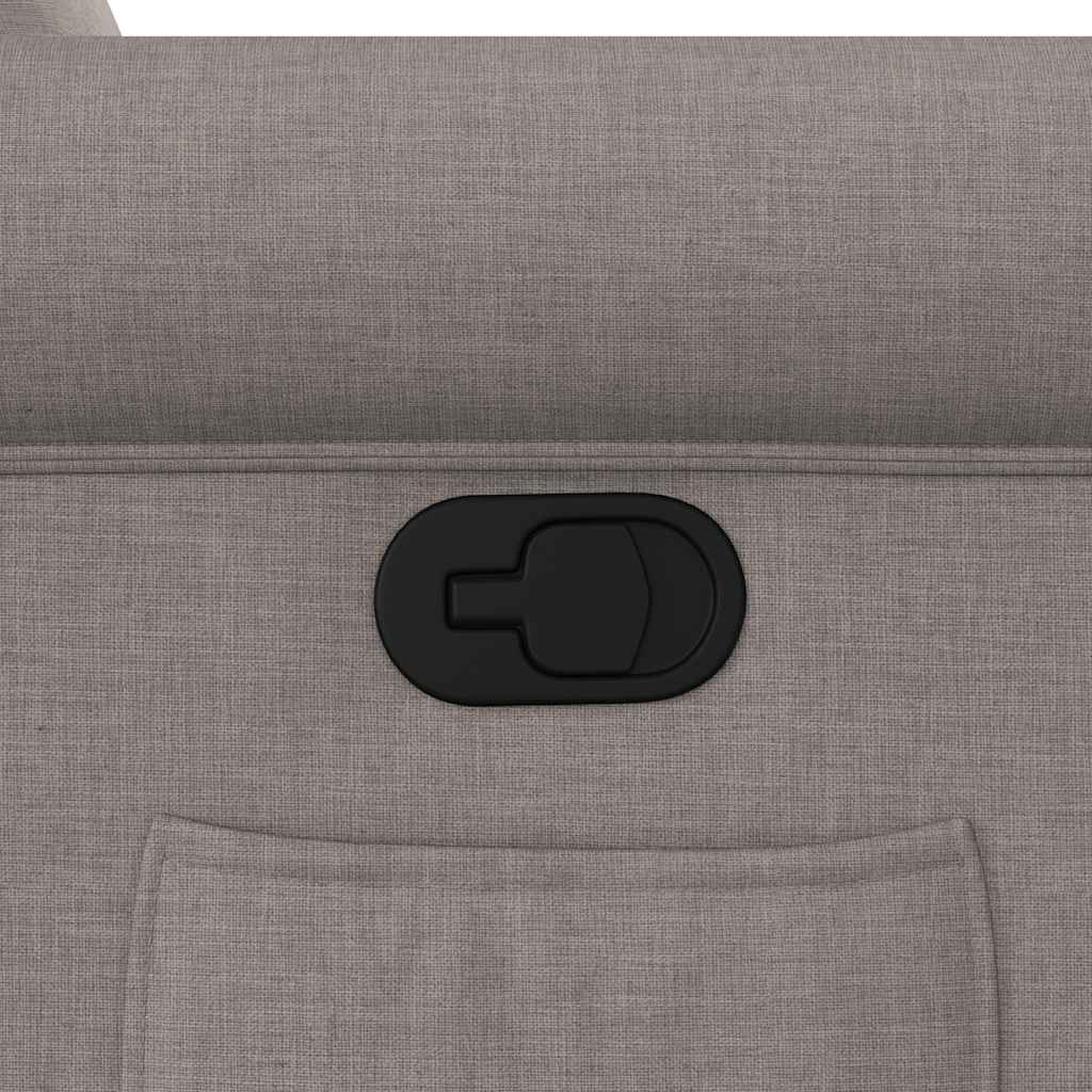 Fauteuil verstelbaar stof taupe
