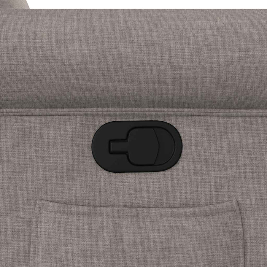 Fauteuil verstelbaar stof taupe