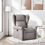 Fauteuil verstelbaar stof taupe 72.5x87x100.5 cm