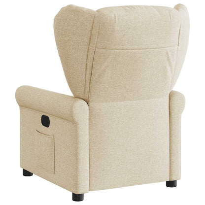 Fauteuil verstelbaar stof crèmekleurig
