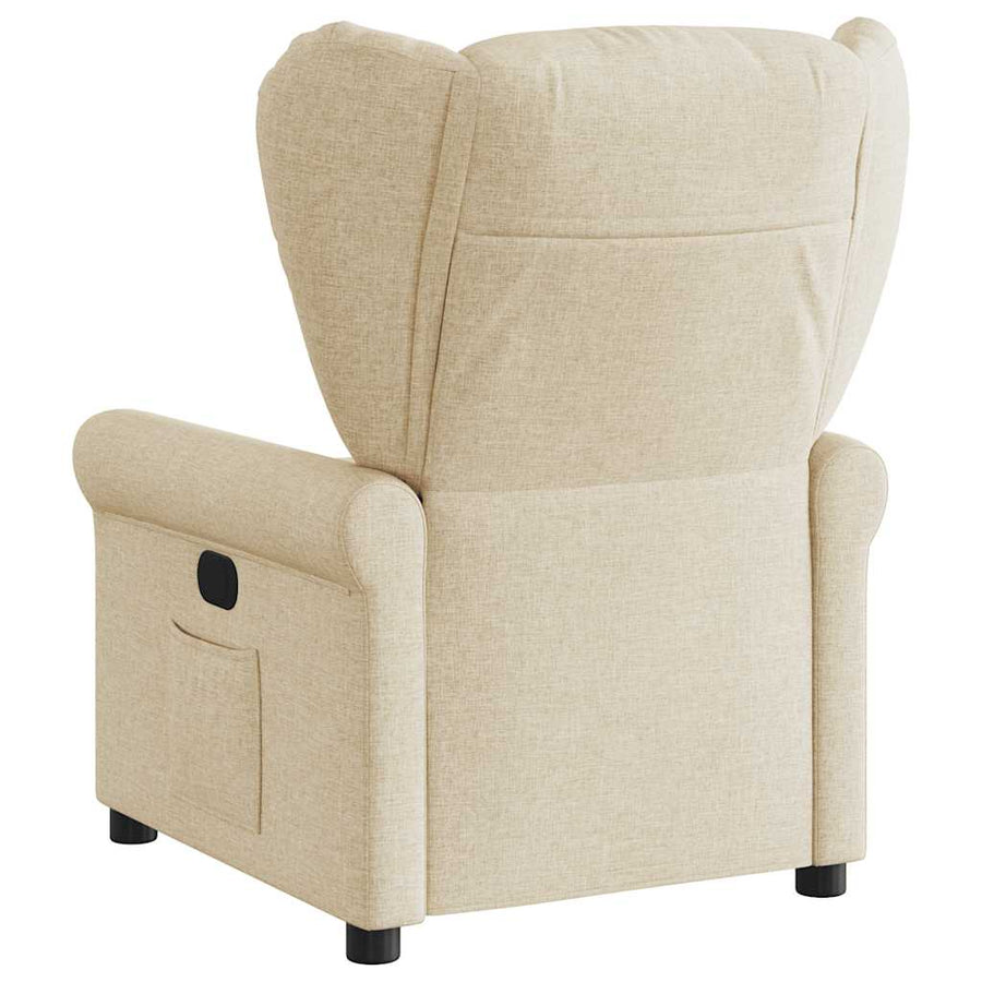 Fauteuil verstelbaar stof crèmekleurig