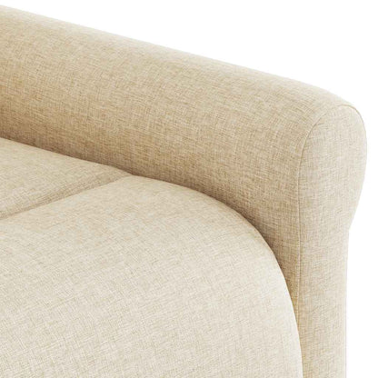 Fauteuil verstelbaar stof crèmekleurig