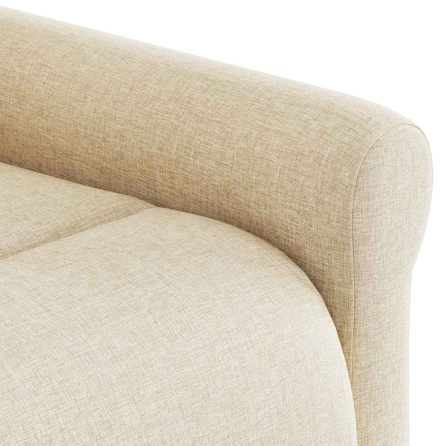Fauteuil verstelbaar stof crèmekleurig