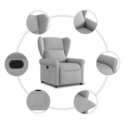 Fauteuil verstelbaar stof wolk grijs