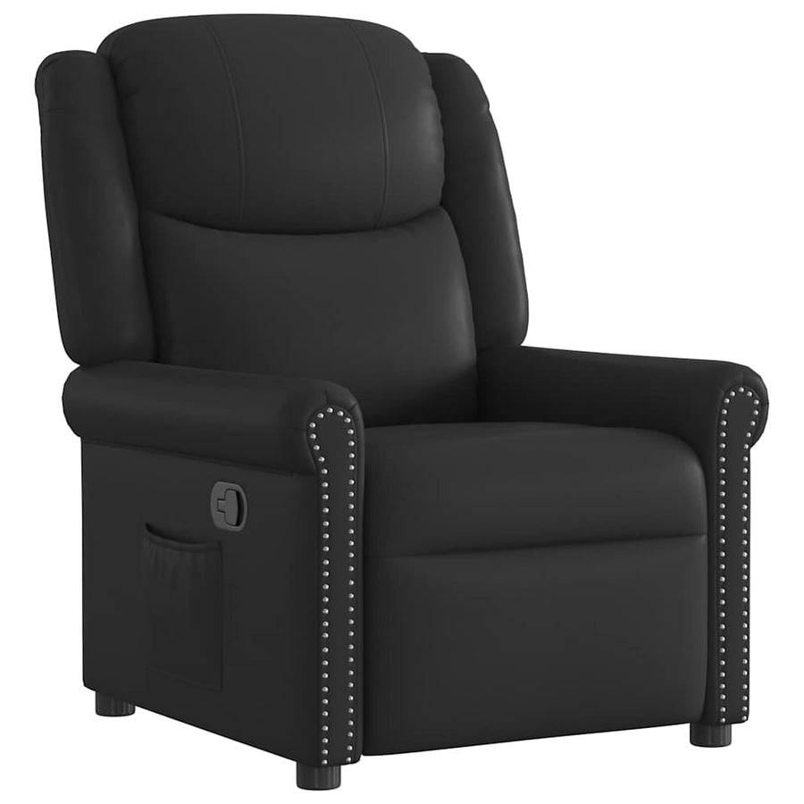 Fauteuil verstelbaar kunstleer glanzend bruin