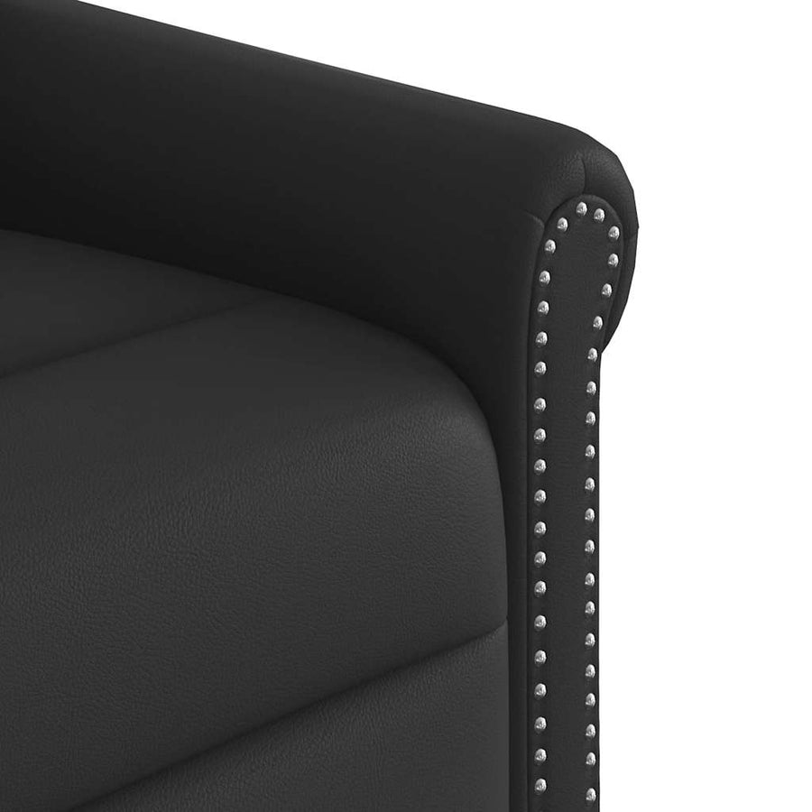 Fauteuil verstelbaar kunstleer glanzend bruin