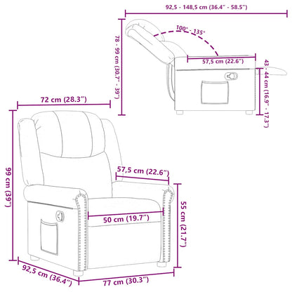 Fauteuil Verstelbaar Kunstleer Glanzend Bruin 1 Nee