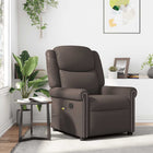 Massage chair adjustable glossy faux leather brown