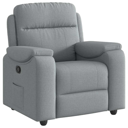 Fauteuil verstelbaar stof lichtgrijs