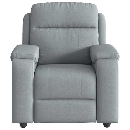 Fauteuil verstelbaar stof lichtgrijs