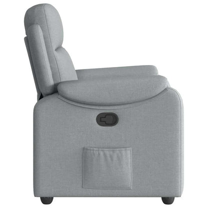 Fauteuil verstelbaar stof lichtgrijs