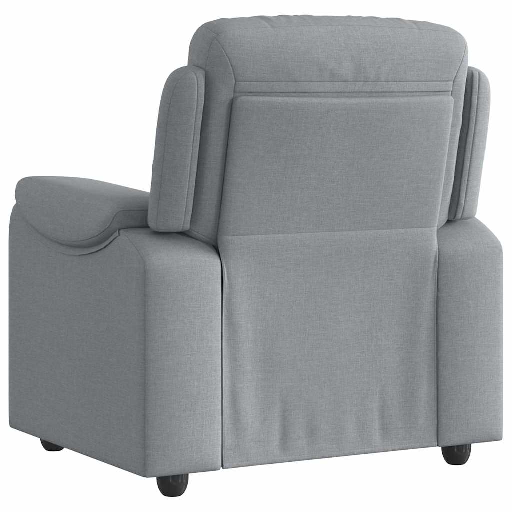 Fauteuil verstelbaar stof lichtgrijs