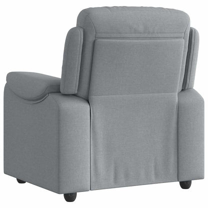 Fauteuil verstelbaar stof lichtgrijs