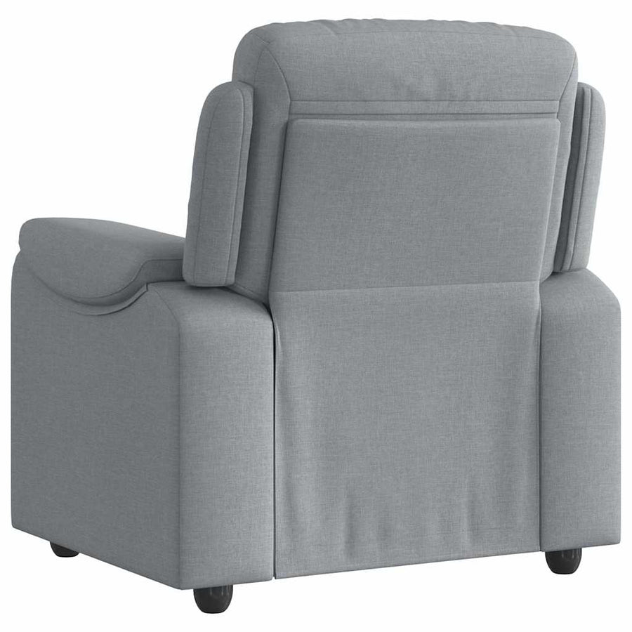 Fauteuil verstelbaar stof lichtgrijs