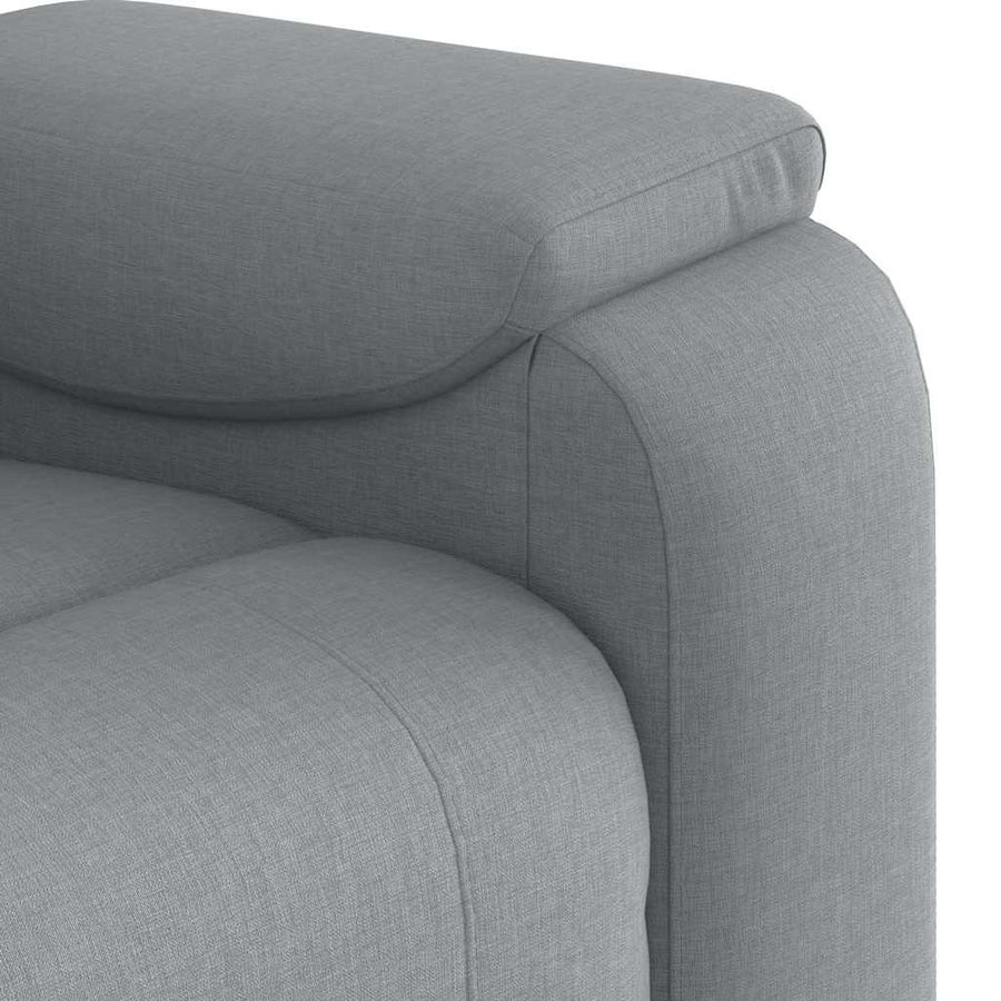 Fauteuil verstelbaar stof lichtgrijs