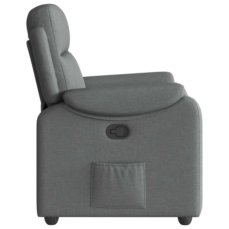 Fauteuil verstelbaar stof donkergrijs