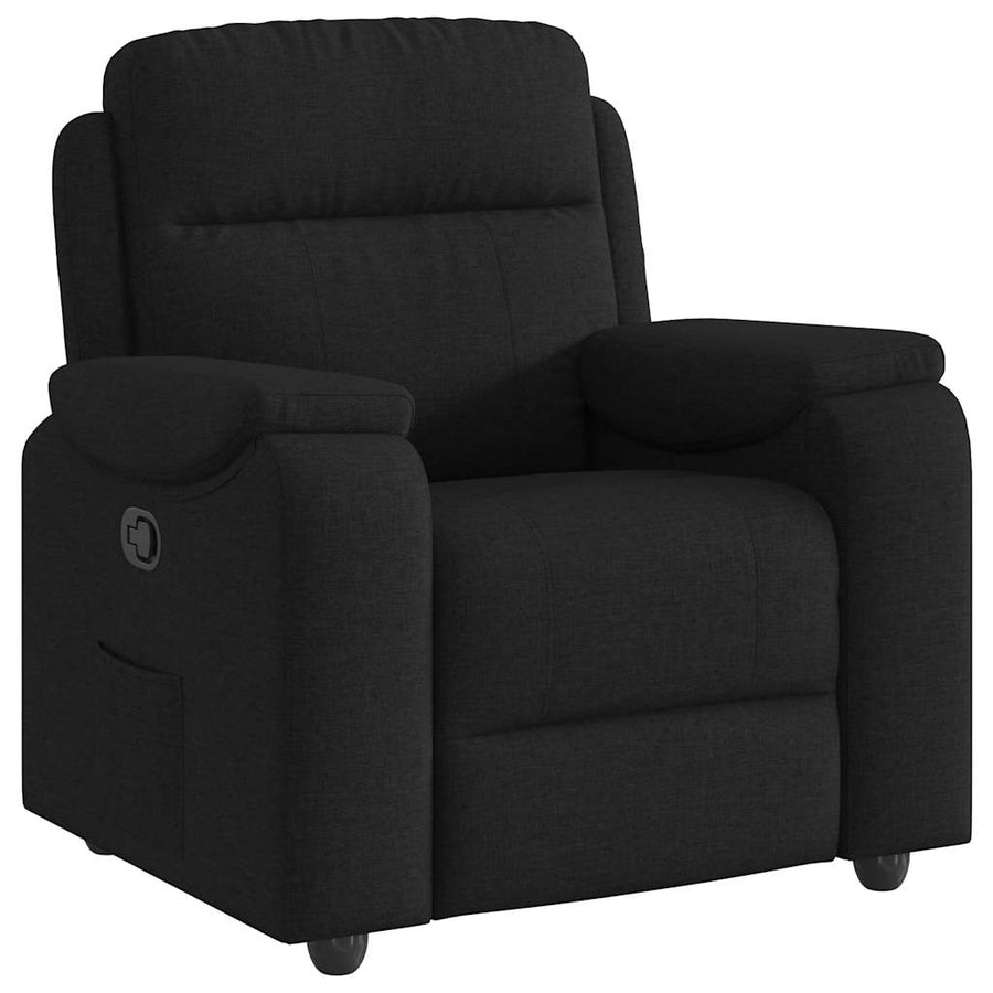 Fauteuil verstelbaar stof zwart