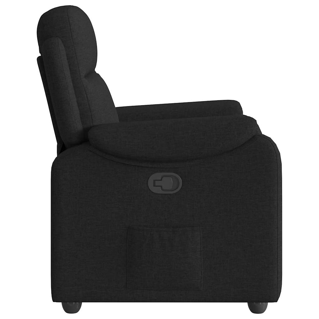 Fauteuil verstelbaar stof zwart