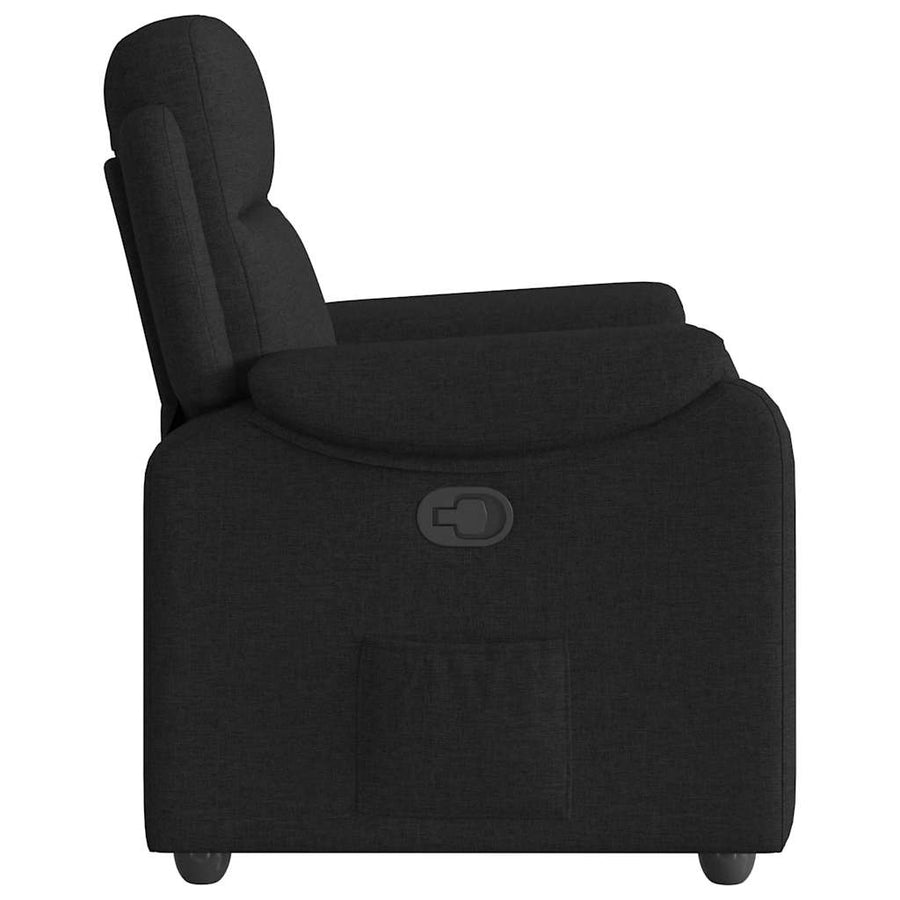 Fauteuil verstelbaar stof zwart