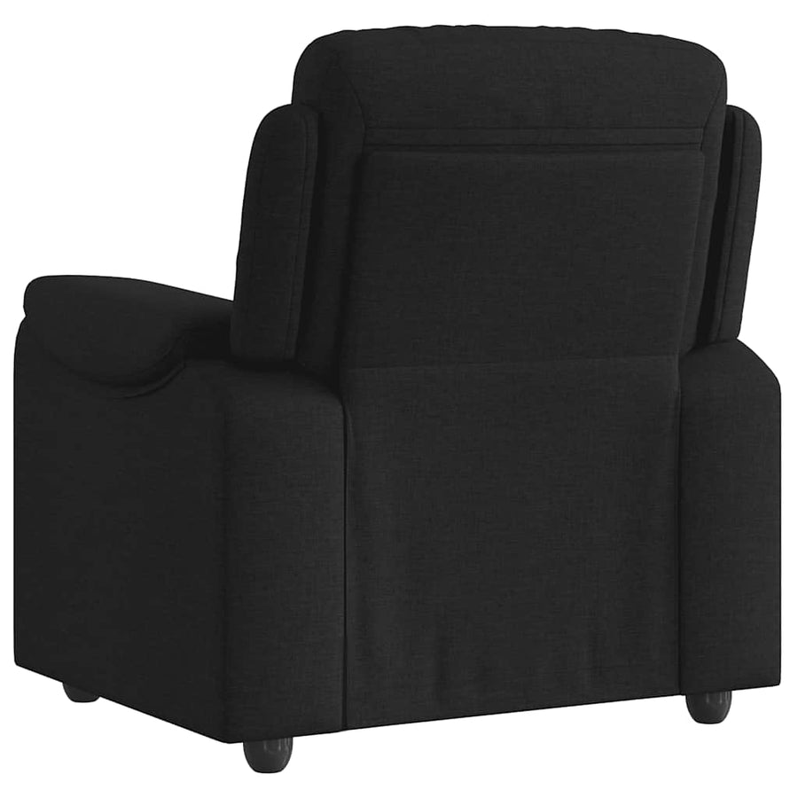 Fauteuil verstelbaar stof zwart