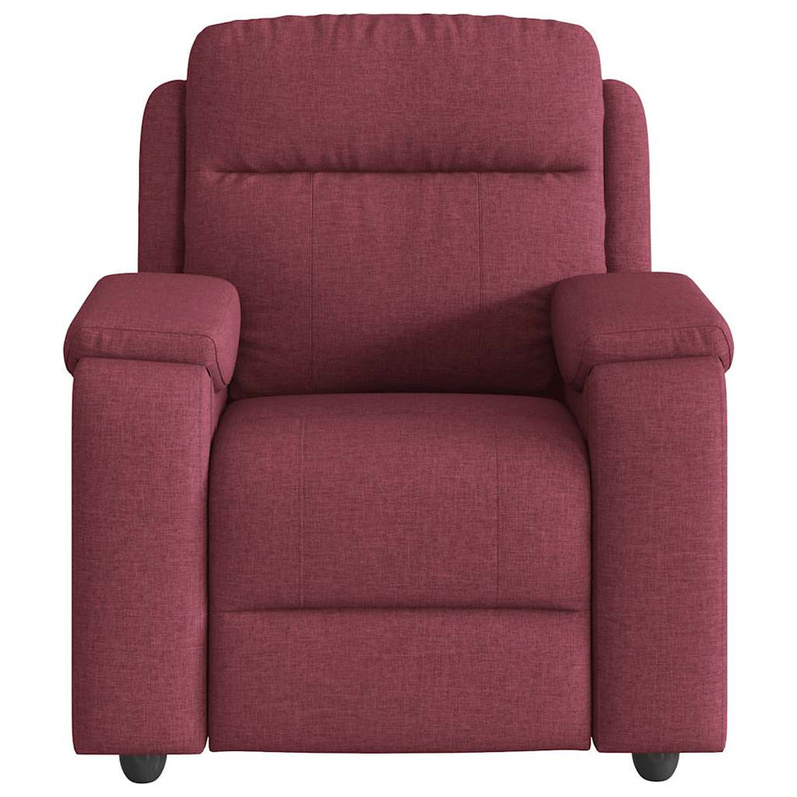Fauteuil verstelbaar stof wijnrood