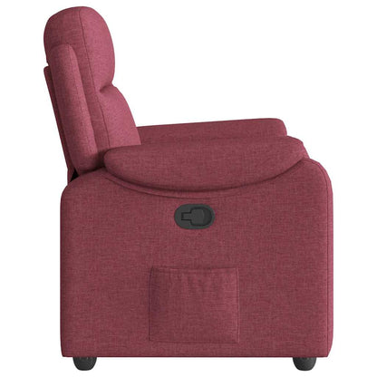 Fauteuil verstelbaar stof wijnrood