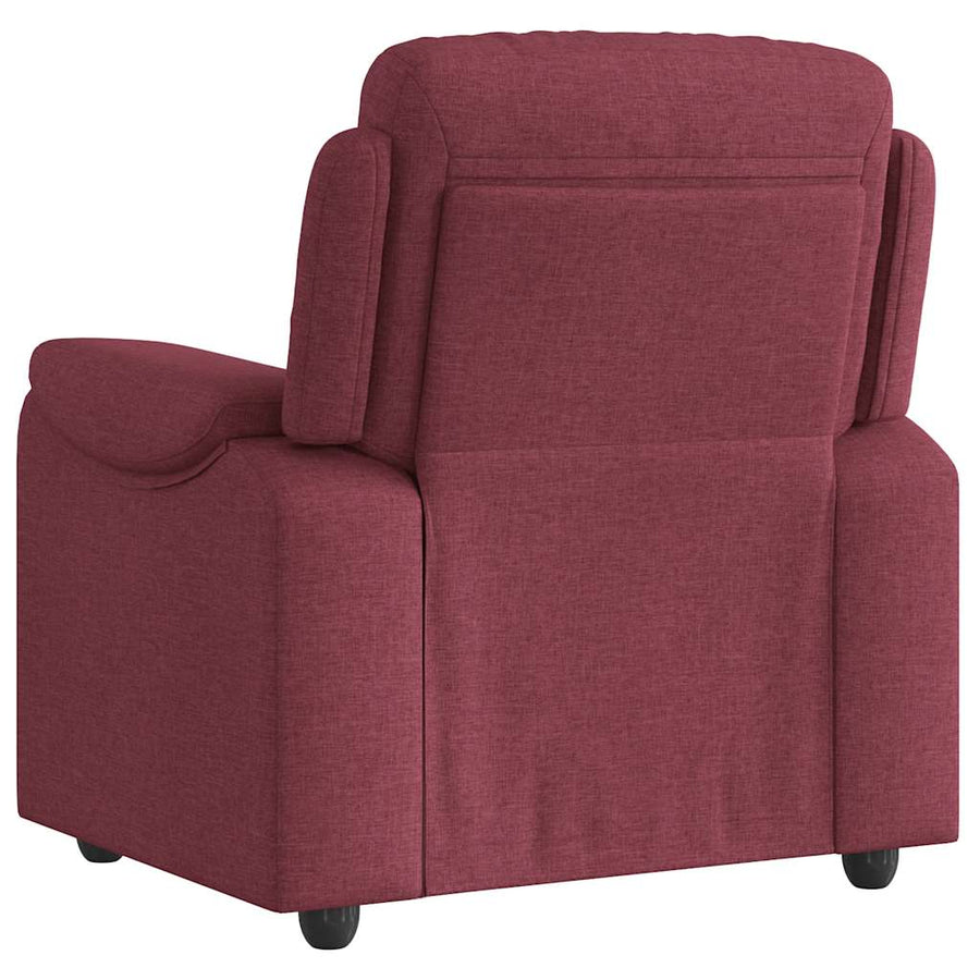 Fauteuil verstelbaar stof wijnrood