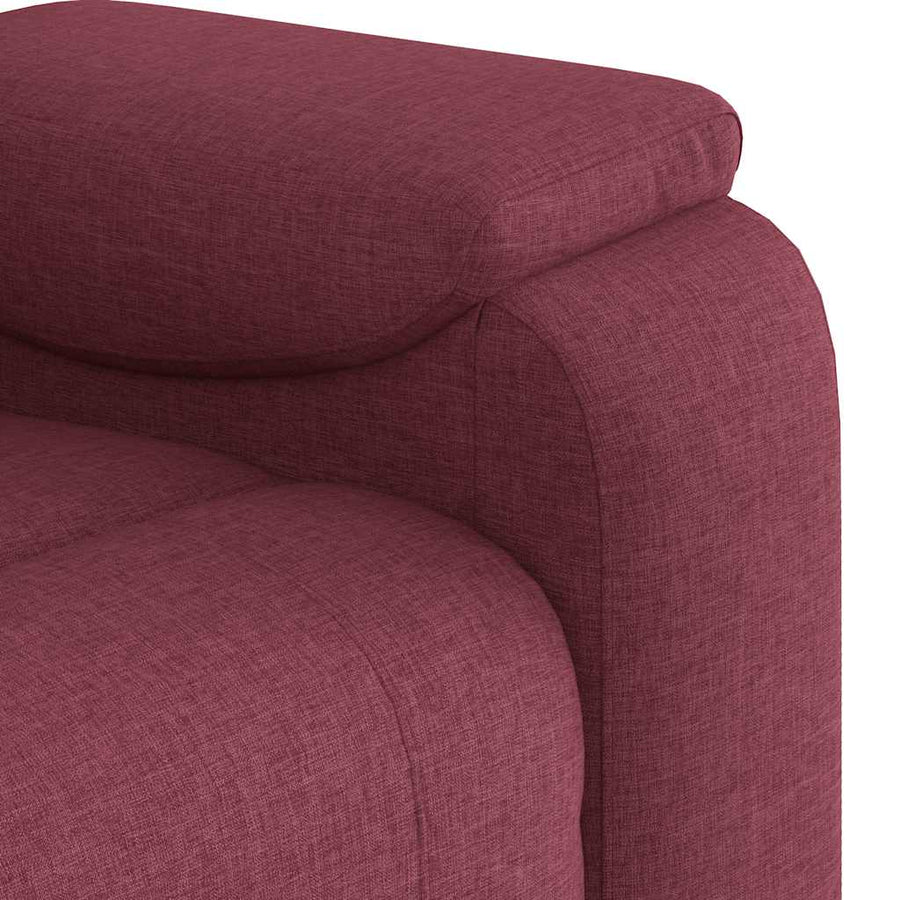 Fauteuil verstelbaar stof wijnrood