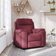 Fauteuil verstelbaar stof wijnrood 96x99x102 cm